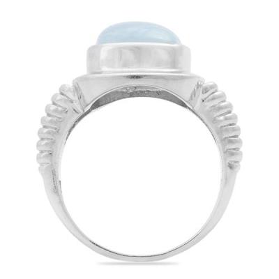 BUY NATURAL BLUE LACE AGATE GEMSTONE RING IN STERLING SILVER